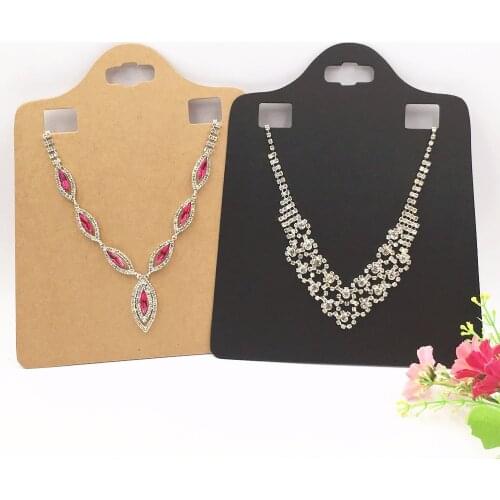 30pcs/lot Kraft Paper Blank Brown Pendant Card Big Size Necklace Cards Plain Jewelry Necklace Packaging Display Cards