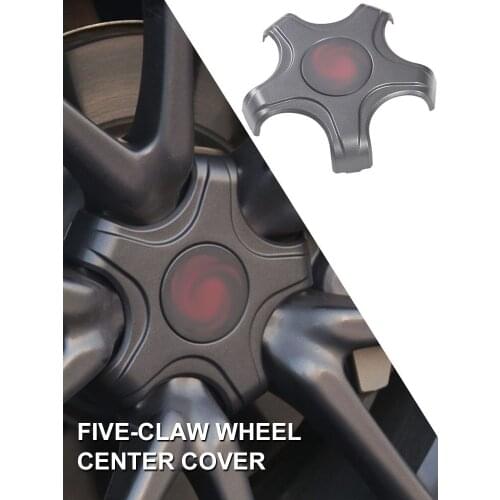 4pcs Car Wheel Center Hub Cover Center Cap Emblem Car Styling Modification Carbon ABS Fiber for Tesla Model 3