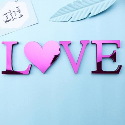 A-Z Alphabet English Letter Acrylic Mirror Effect Wall Art Sticker Decal DIY Wall Home Creative Personality Special Decoration