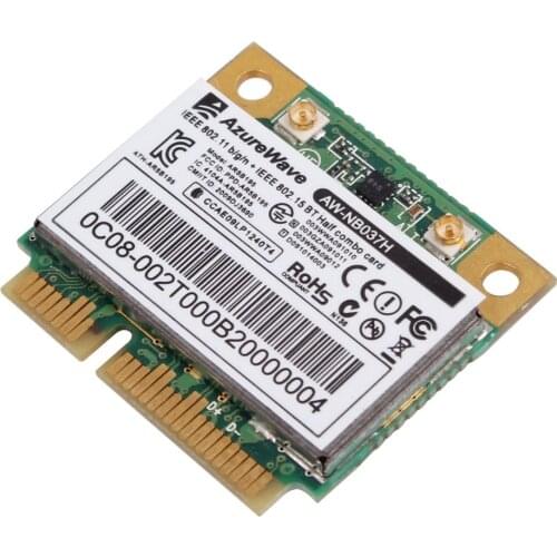 Wireless Adapter Card for Atheros AR5B195 AzureWave AW-NB037H half Mini PCI-E WIFI + Bluetooth 3.0 Wireless Card