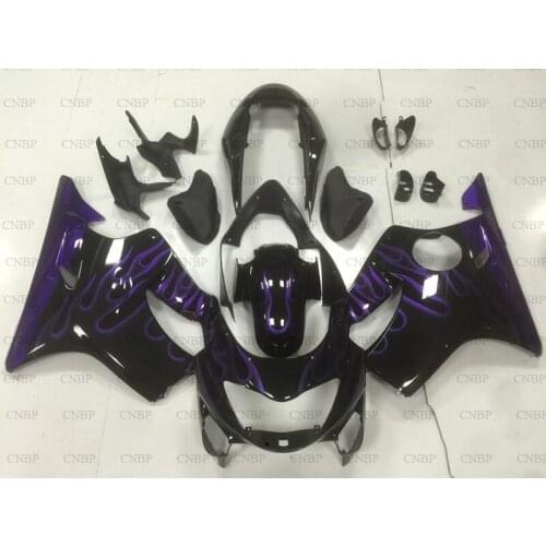 CBRF4 1999 - 2000 Abs Fairing CBR600 F4 1999 Fairings for Honda Cbr600 00 Black purple Frame Fairings