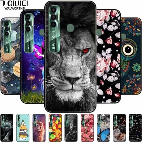 Phone Case For Tecno Spark 7 Pro Cover Soft TPU Silicon Funda for Tecno Spark7 Pro Cases Silicone Bumper Spark 7Pro 6.6'' Shell