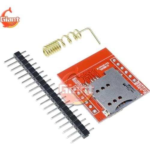 Quad-band TTL Serial Port With Spring Antenna Pin Header Mini SIM800L GPRS GSM Module MicroSIM Card Core Wireless Board