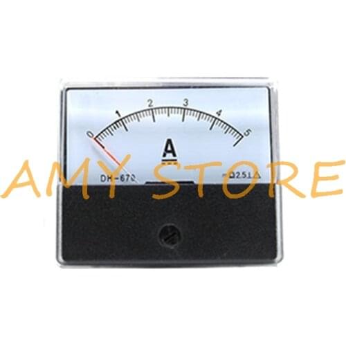DH-670 Accuracy DC 0-5A Analog Panel Meter Ammeter Gauge Accuracy Class 2.5