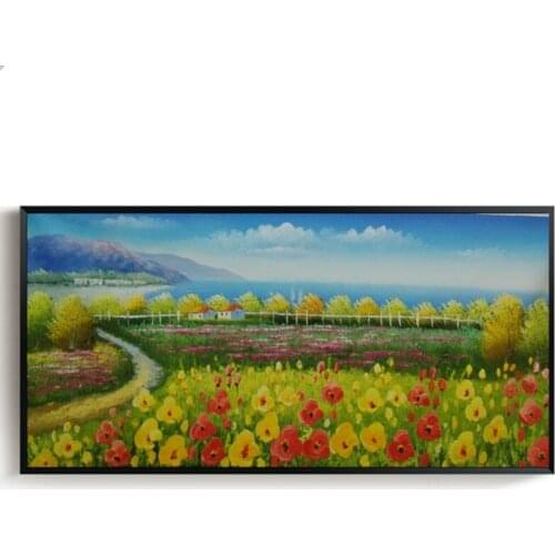 Oil Painting Seascape Hand painted Modern Wall Art Picture for Living room Pastoral Flower Canvas Paintings Abstract