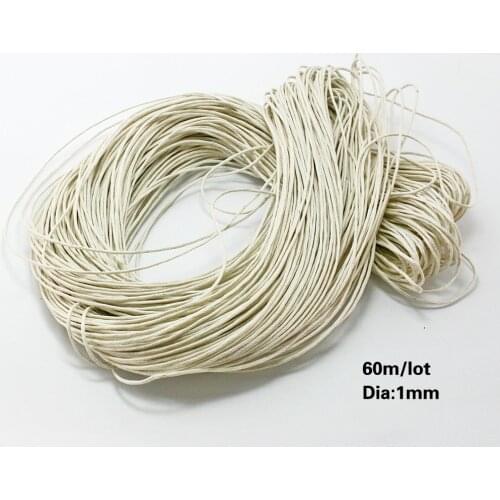 Hot Fashion 1mm Waxed Cotton Cord 60m/lot Jewelry Cord Findings for DIY Choker Charms Necklace Bead Bracelet Jewelry Accessories