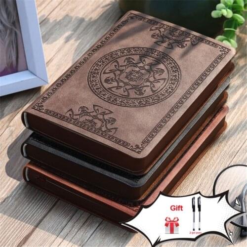 Pocket Small Vintage Pattern PU Leather Notebook Diary Handy Mini Notepad Exquisite Portable 5 Colors