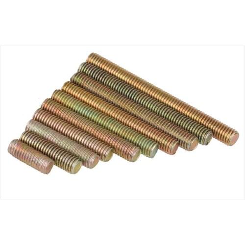 Furniture screw Color zinc full thread screw double head teeth M6 M8 bolt Furniture link screw