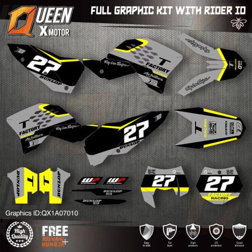 QUEEN X MOTOR Custom Team Graphics Decals Stickers Kit For KTM 2007-2010 SX SXF , 2008-2011 EXC XC-W EXC-F 010