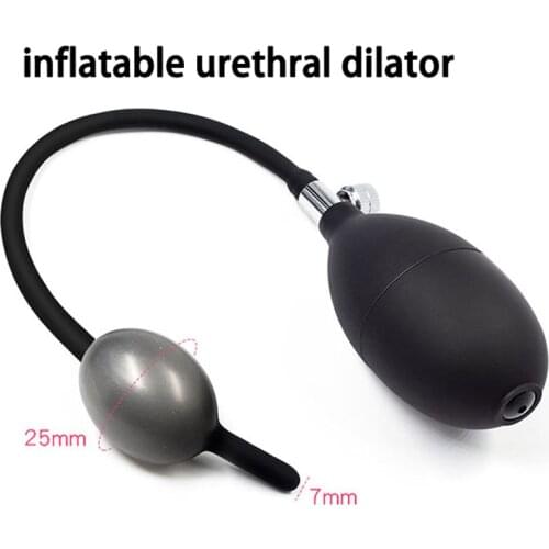 Inflatable Expansion Urethral Silicon Penis Plug Sounding Rod Silicone Sounds Urethral Dilators Erotic Toys Urethra Stretching