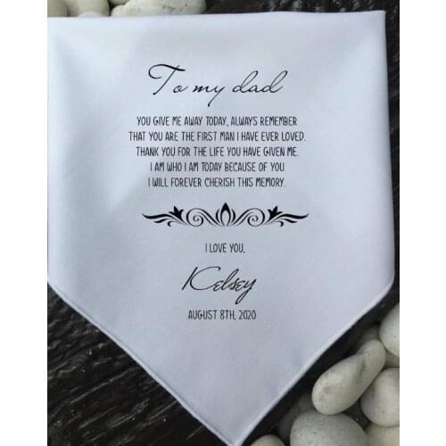 Father in law handkerchiefs-Personalized For father of groom -Custom Printed Weddings Hankerchief- Handkerchief Men-Code