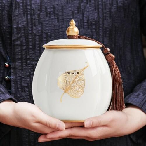 Tea Organizer Coffee Container Ceramic Ceramic Tea Coffee Sugar Storage Jars Ceramic Storage Jar Latas De MetalTea Organize tea