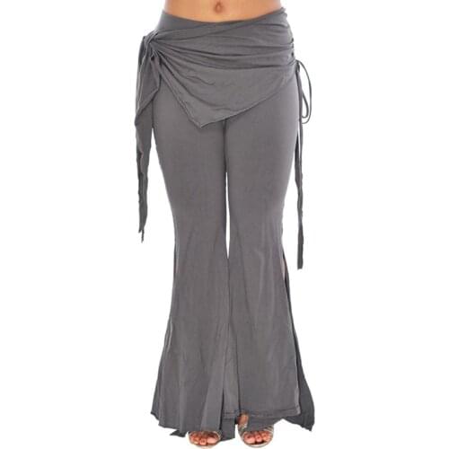 Tribal Fusion Belly Dancewear Clothes Ladies High Waist Flare Trousers Practice Pants Plus Size Womens Belly Dance Pants