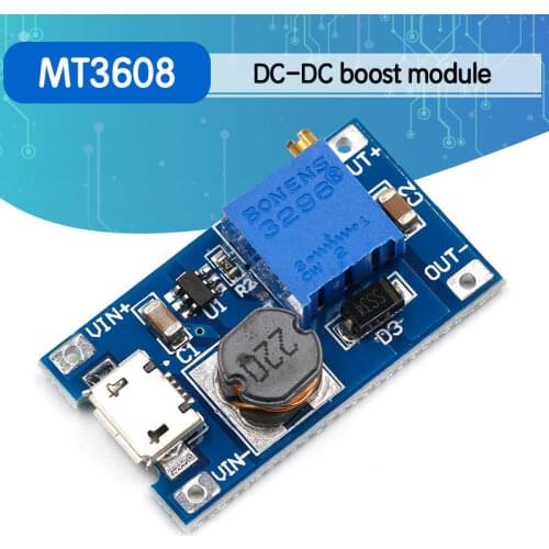 2A boost board DC-DC boost module Wide voltage input 2 24V L 5912 28V adjustable 2577