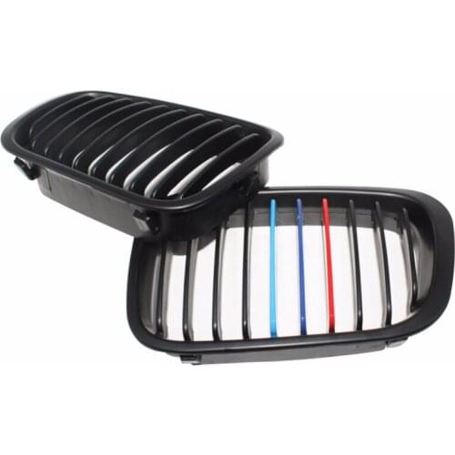 Car Style Matt Black Kidney Front Auto Car Racing Grilles Replacement Grill Decoration for BMW E46 4 Door 1998-2001