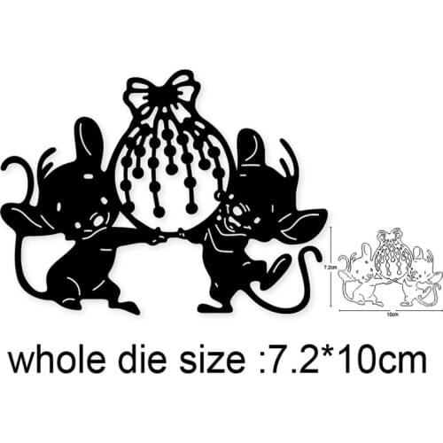 Christmas Animal Mouse Metal Cutting Dies Stencils for DIY Scrapbooking dies Embossing Die Cuts Craft Paper Stamps Dies New 2020