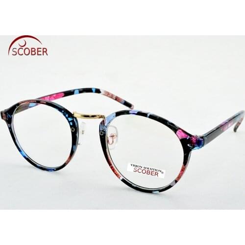 = SCOBER = Vintage Classic Round Women Reading Glasses flower Eyeglasses Designer Spectacles +1 +1.5 +2 +2.5 +3 +3.5 +4
