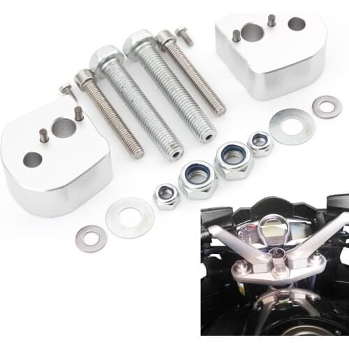 Silver Motorcycle Handlebar Riser Bar Mount Handle Clamp Accessories Fit For Yamaha FJR1300 FJR 1300 2006-2019