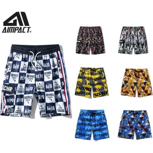 AIMPACT Mens and Women Home Every Day Shorts Girls Beach INS Hawaii PANDA Letter Shorts Twin Swimwear Couples and Lovers Shorts