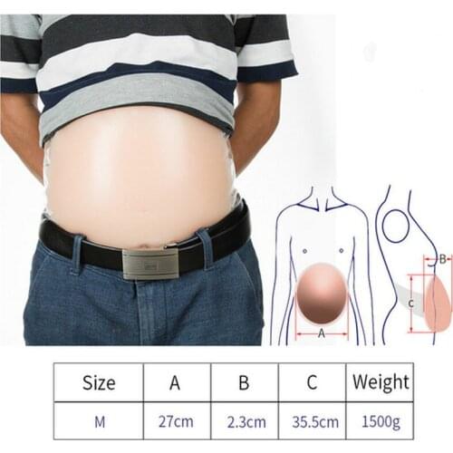Silicone Beer Belly Big Artificial Fake Potbelly Tummy Bump Prop Full Body Crossdresser Shemale Cosplay Shapewear Body 3 Size
