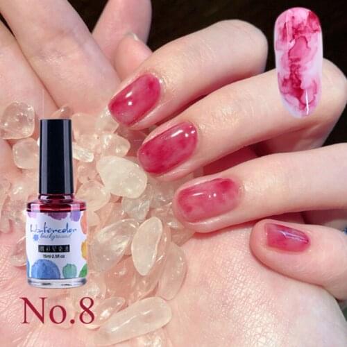 1 Pcs Diy Watercolor Ink Nail Polish Blooming Gel Smoke Smudge Varnish Manicure Art Tools Liquid Nail Gel Ne