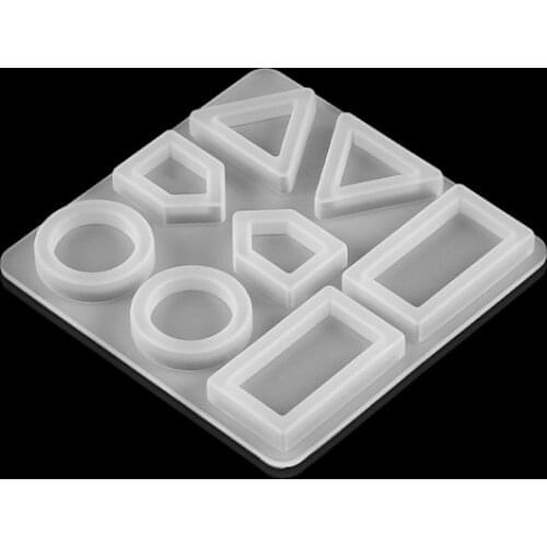 1Pcs Mirror Pendant Silicone Molds Geometric UV Epoxy Resin Casting Moulds For DIY Jewelry Making Finding Accessories