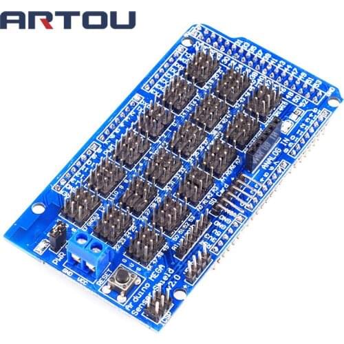 10pcs For Arduino MEGA Sensor Shield V1.0 V2.0 Dedicated Expansion Development Board MEGA 2560 Sup IIC Bluetooth SD Robot Parts