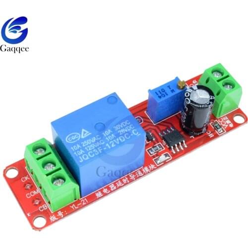 10PCS/Lot DC 12V 10A Cycle Timer Delay Relay Shield Board NE555 Trigger Switch Control Adjustable 0-10s Car Delay Relay Module