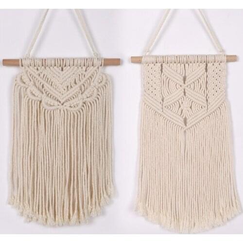 2 Pcs Macrame Wall Hanging Toys Tapestry Art Woven Wall Decor Boho Chic Home Decor For Living Room Children Bedroom Decor