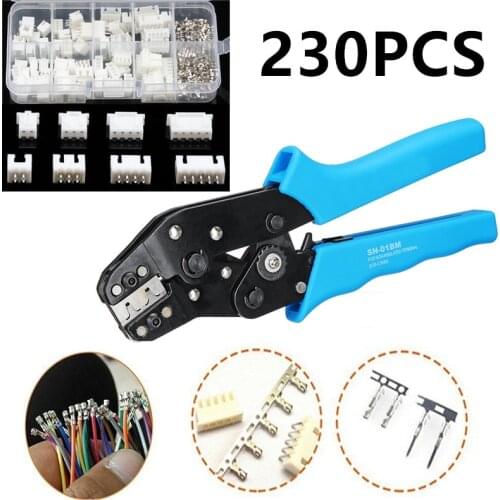 230Pcs 2p 3p 4p 5p pin 2.54mm Pitch Terminal Kit / Housing / Pin Header JST Connector Wire Connectors Adaptor XH Kit SN-01BM