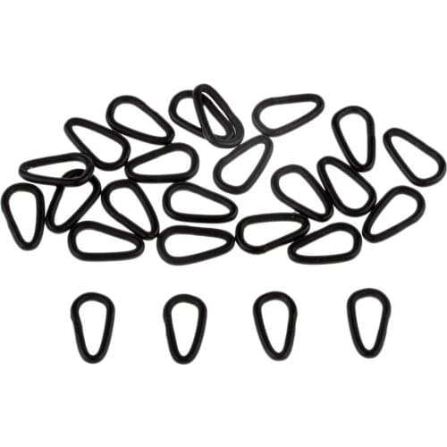 25pcs Carp Fishing Tear Drop Rig Rings Links Loops Quick Change Swivel Clips Fishing Rig Connector