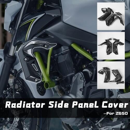 Motorcycle Radiator Side Cover Cap Panel Fairing Guard Cover For Kawasaki Z650 Z 650 2017 2018 2019 Water Tank Side Panel
