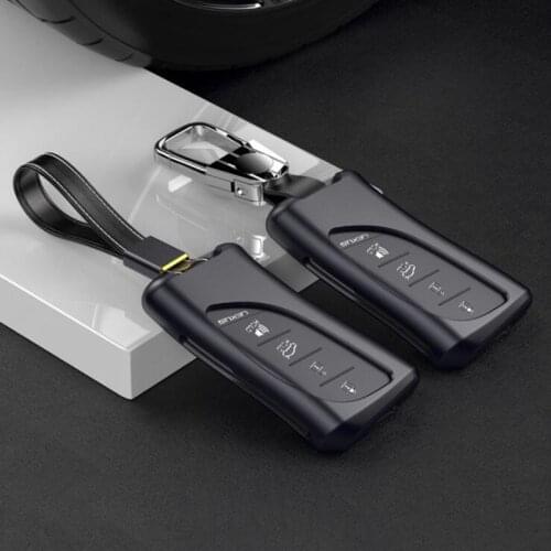 Car key bag cover Holder for Lexus 2018 ES ES300h ES350 ES200 ES260 LS350 LS500h Alloy Keychain Key Case Shell for car styling