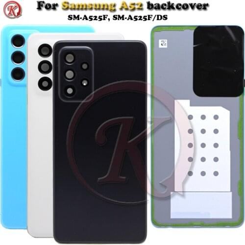 For Samsung A52 /SM-A525F, SM-A525F/DS Back Battery Cover Door Housing case Rear Glass Replace parts