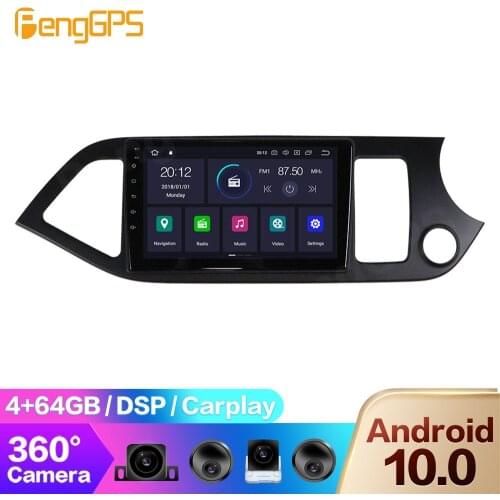 DVD Player for Kia Morning 2011-2016 Android 10.0 Multimedia FM AM Radio GPS Navigation Carplay DSP Touchscreen Headunit 1080P
