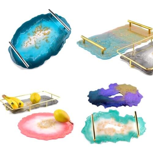 3Pcs Irregular Fruit Tray Mold DIY Epoxy Resin Mold Silicone Large Coaster Mold Resin Jewelry Craft Geode Casting Mold