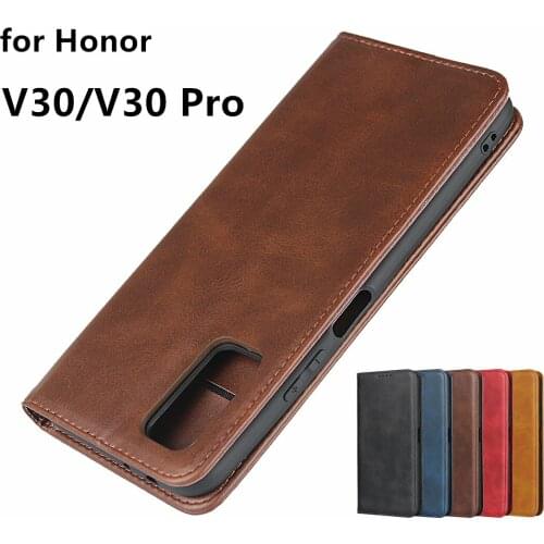 Leather case for Huawei Honor View 30 Pro View30 Pro Flip case card holder Holster Magnetic attraction Cover Case Wallet Case