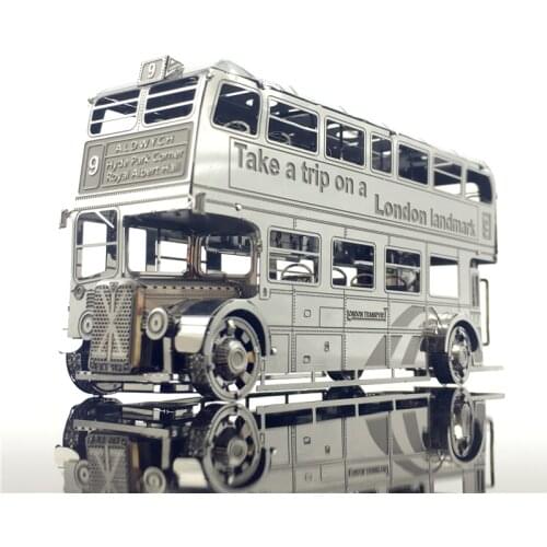MMZ MODEL Nanyuan 3D Metal model kits London Bus Car Assemble Model puzzle I22207 2 sheets DIY 3D Laser Cut Jigsaw Toy