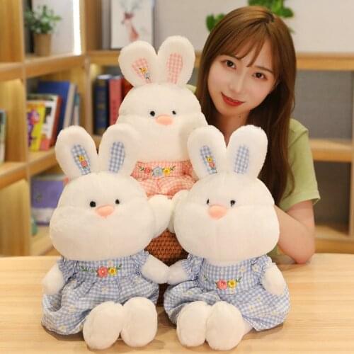 50/65cm Cute Fat Rabbit with Skirt Plush Toy Cartoon Animal Doll Soft Filled Baby Children Appease Birthday Gifts