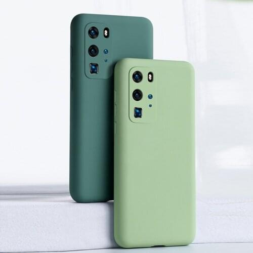 Liquid Silicone Skin Feel Soft case for Huawei P20 P30 P40 Pro Honor 9A 20 30 V30 Pro 30S Case Camera Protect Shockproof Funda
