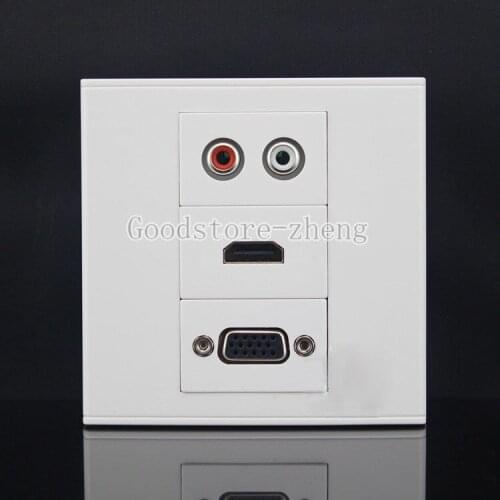 Wall Face Plate RCA AV + HDMI + VGA Coax Coaxial Assorted Panel Covers Faceplate