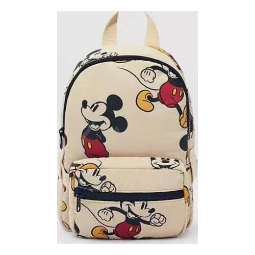 Disney New Cartoon Print Mickey Mouse Children Boys and Girls Children Kindergarten Shoulder Small Schoolbags for Men and Women