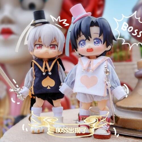 OB11 Clothes Poker Knight Suit Shirt Hat Shorts for Molly Doll Clothes, GSC , Body9, Obitsu 11, 1/12bjd Doll Accessories