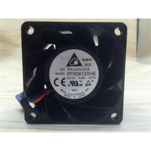 Original Delta 60*60*38mm DC 12V 3.30A 6CM PFR0612XHE PWM Large Air Volume Violence Cooling Fan