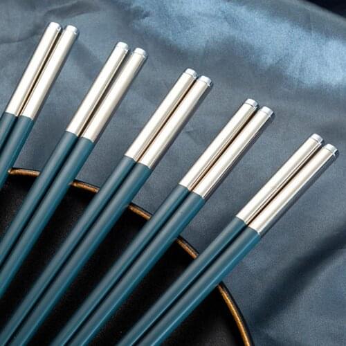 1 Pair Chopsticks Reusable Temperature Resistance Fiber Glass Kitchen Utensils Food Chopsticks for Home
