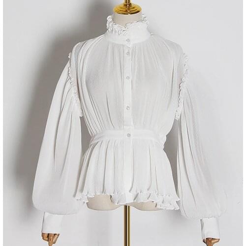 Блузки с воротником стойка PrettySgirt China At AliExpress