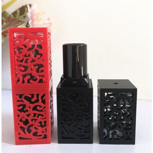 Empty Cosmetic Containers Lipstick Tube with Hollow Carved Cosmetic Refillable Packaging Lipstick Tubes DIY 12.1mm Cream Jars