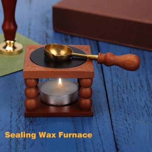 Retro Fire Wax Seal Stamp Beads Sticks Metal Wax Stick Sealing Wax Furnace Spoon Tool Stove Pot