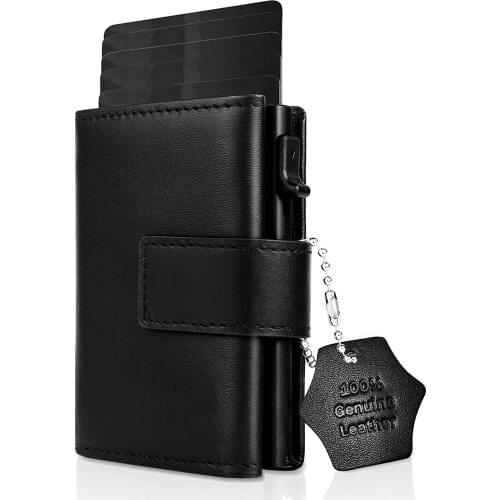 SEMOORID credit card case mini wallet with coin pocket I card case card case wallet I ultra-thin wallet wallet I RFID protection