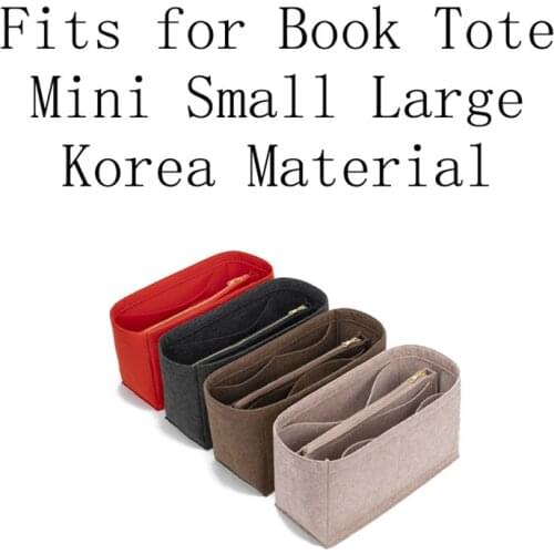 Insert Bag Organizer for Book Tote Makeup Handbag Organizer Travel Inner Purse Portable Cosmetic Inside Bags Korea Material